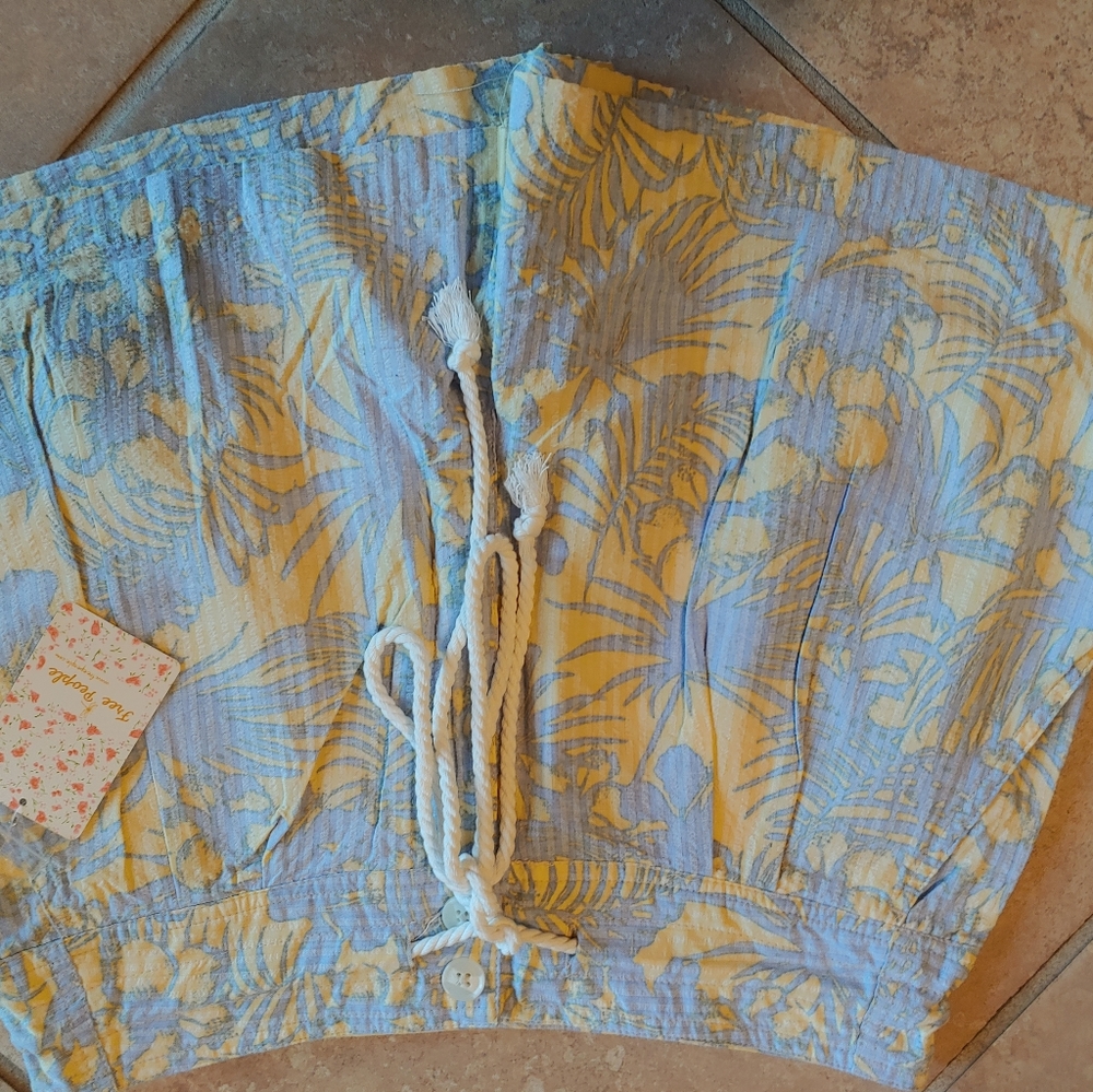 Free People High Waisted Cute Floral Shorts, Sz 4